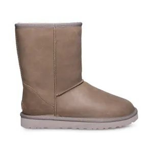 UGG Classic Short Leather Feather Boots