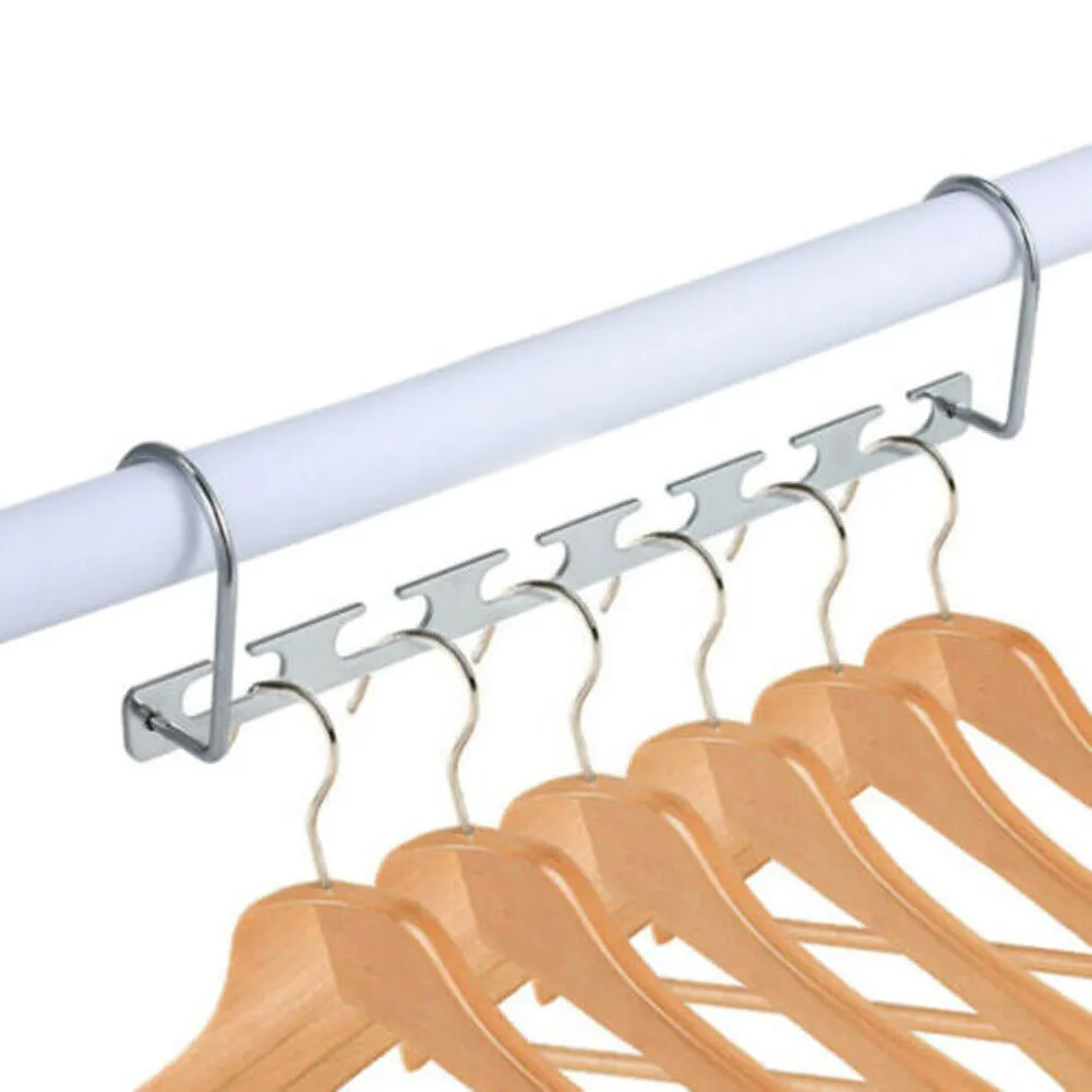 US 10-20Pc Metal Hook Magic Hanger Closet Clothes Organizer Space Saving Hangers