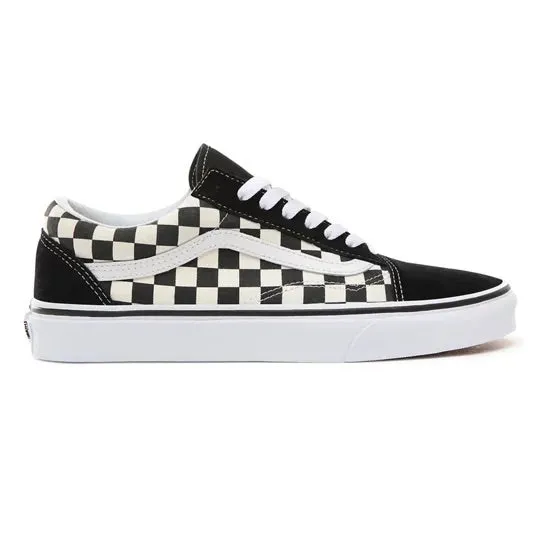 VANS OLD SKOOL SHOES - CHECKERBOARD BLACK / WHITE