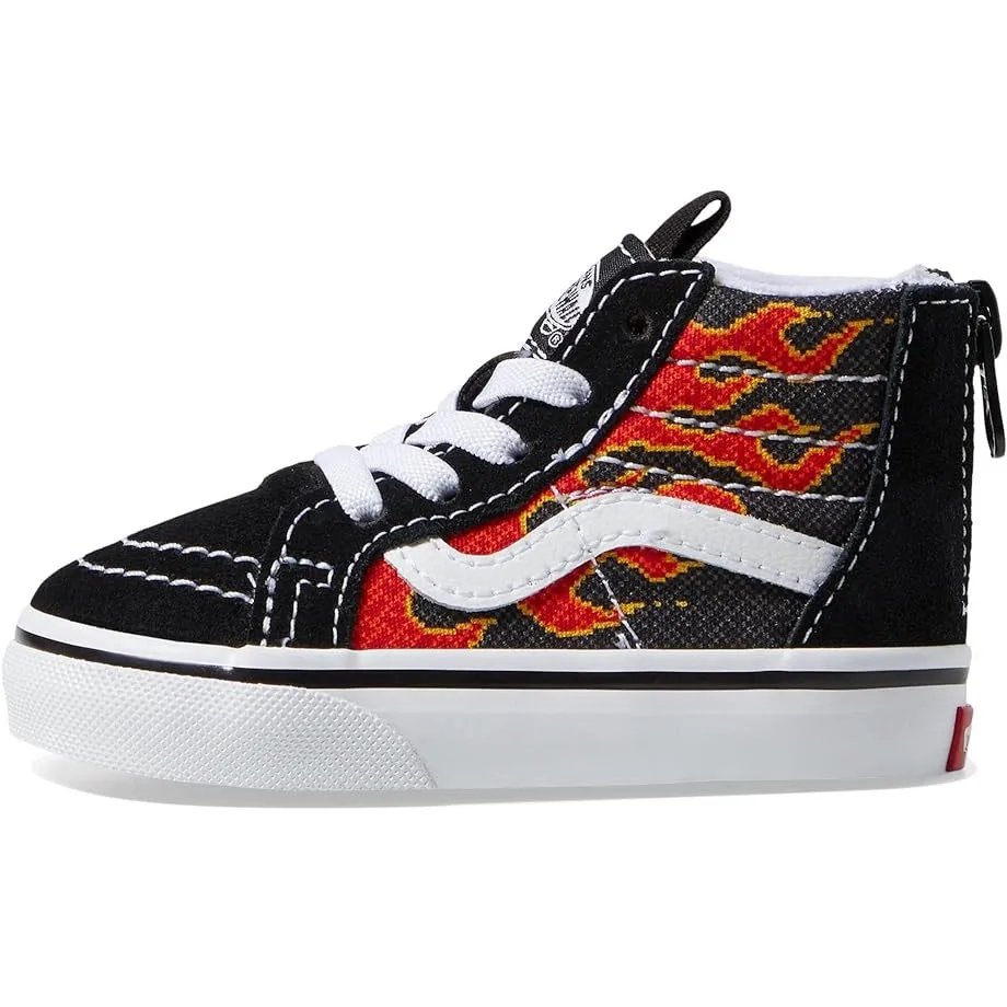 Vans Sk8-Hi Zip Toddlers Pixel Flame Black / Red