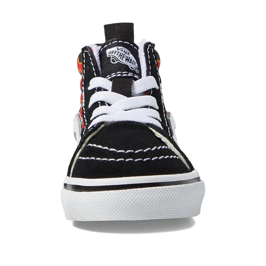 Vans Sk8-Hi Zip Toddlers Pixel Flame Black / Red