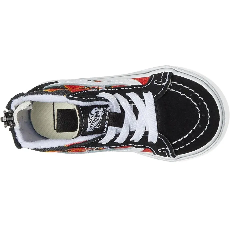 Vans Sk8-Hi Zip Toddlers Pixel Flame Black / Red