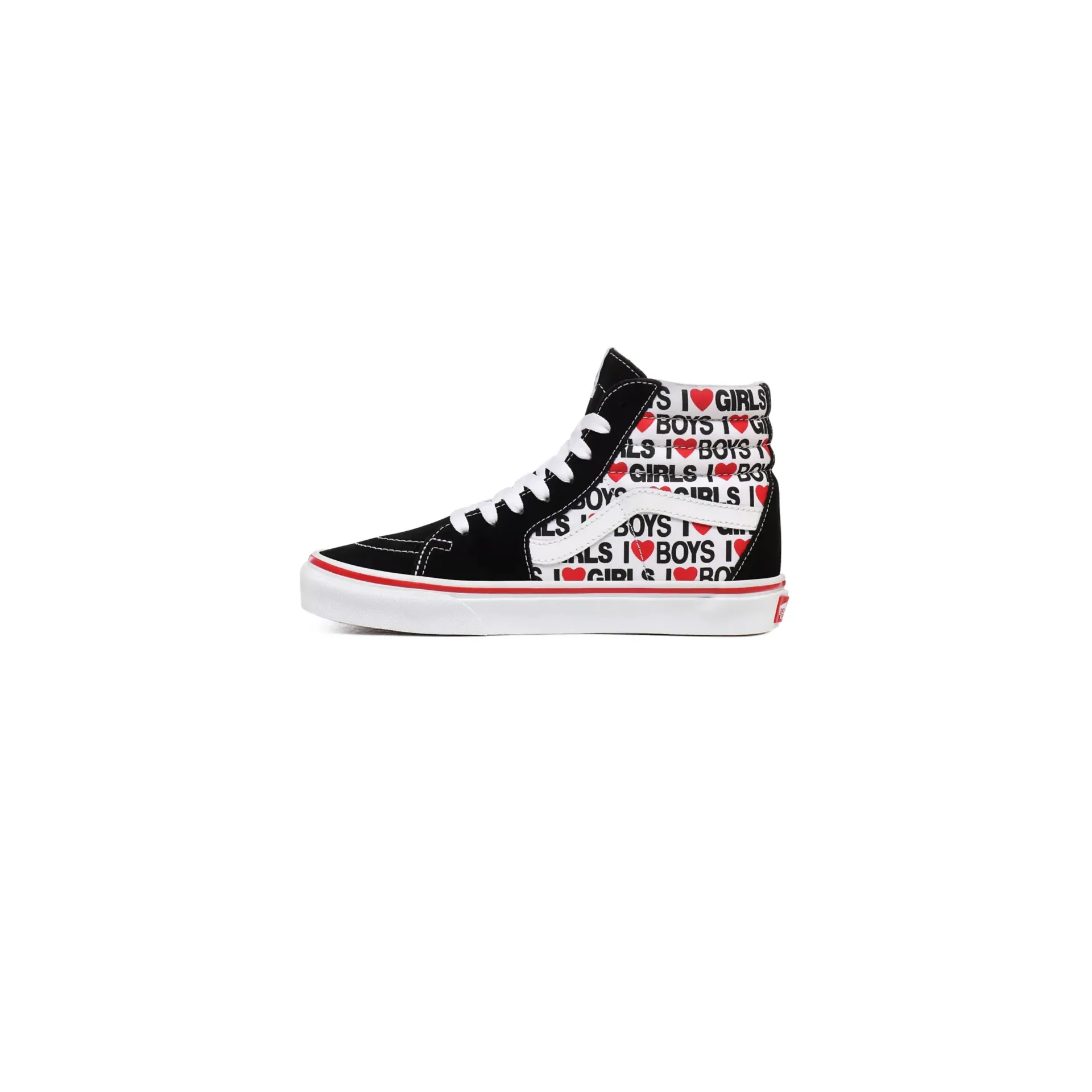 Vans Unisex I Heart SK8 Hi Shoes - Black / White / Red