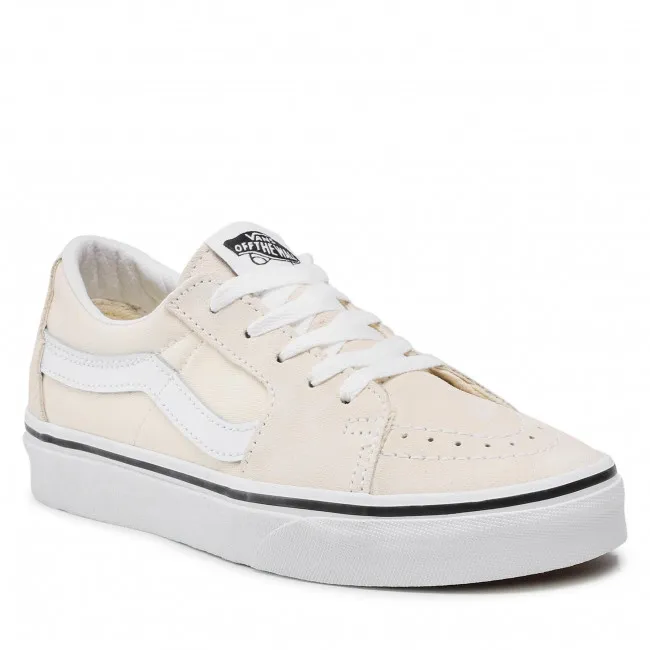 Vans Unisex Sk8 Low Plimsolls Shoes - Classic White / True White