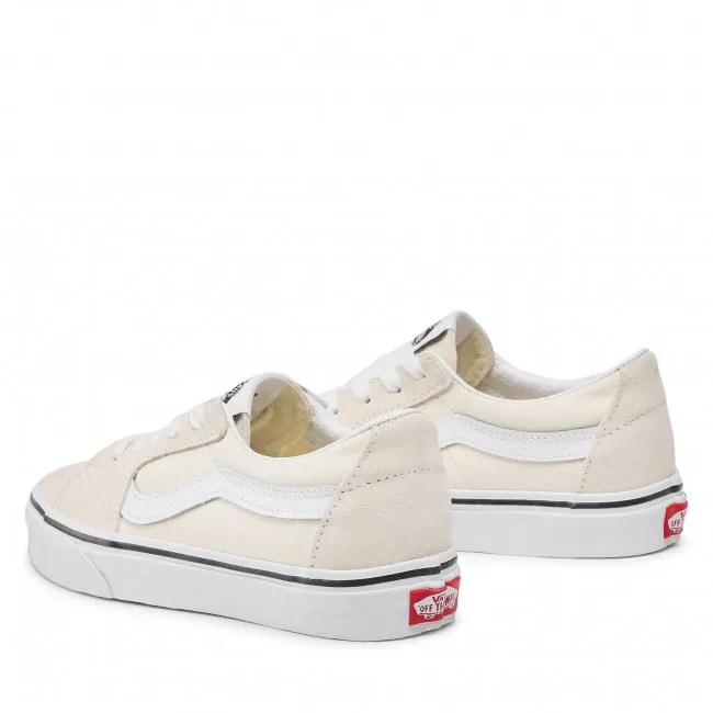 Vans Unisex Sk8 Low Plimsolls Shoes - Classic White / True White