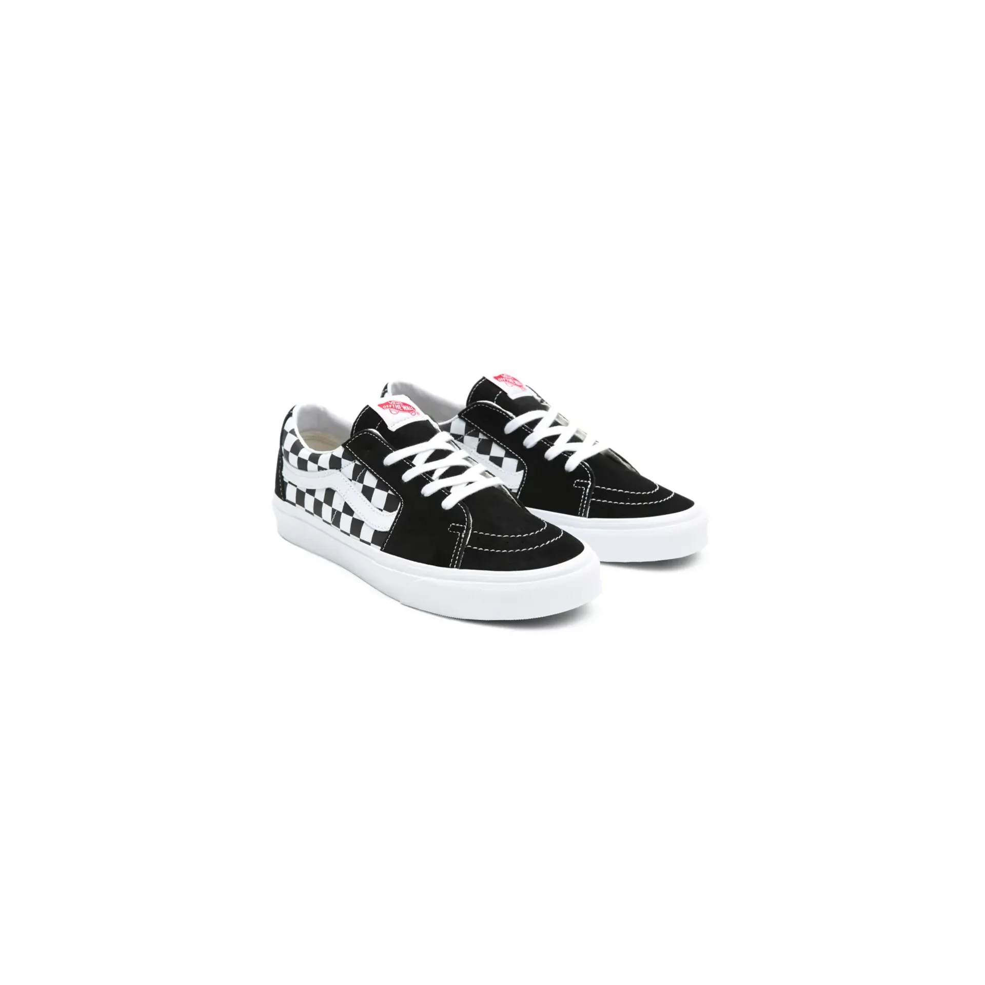 Vans Unisex Sk8 Low Shoes - Black / Checkerboard