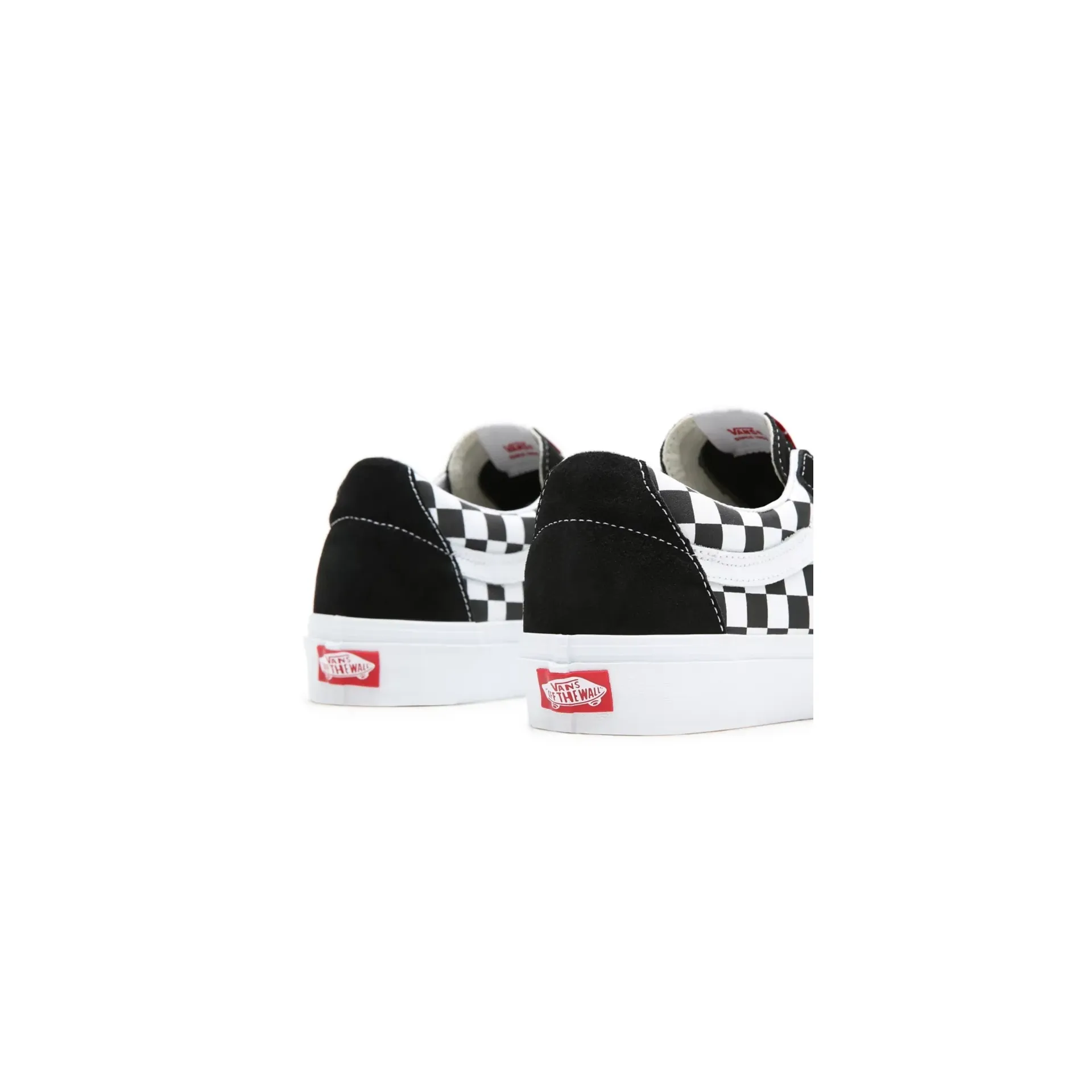 Vans Unisex Sk8 Low Shoes - Black / Checkerboard