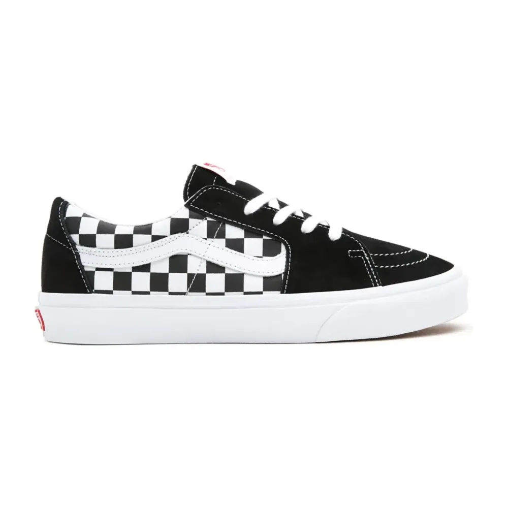 Vans Unisex Sk8 Low Shoes - Black / Checkerboard