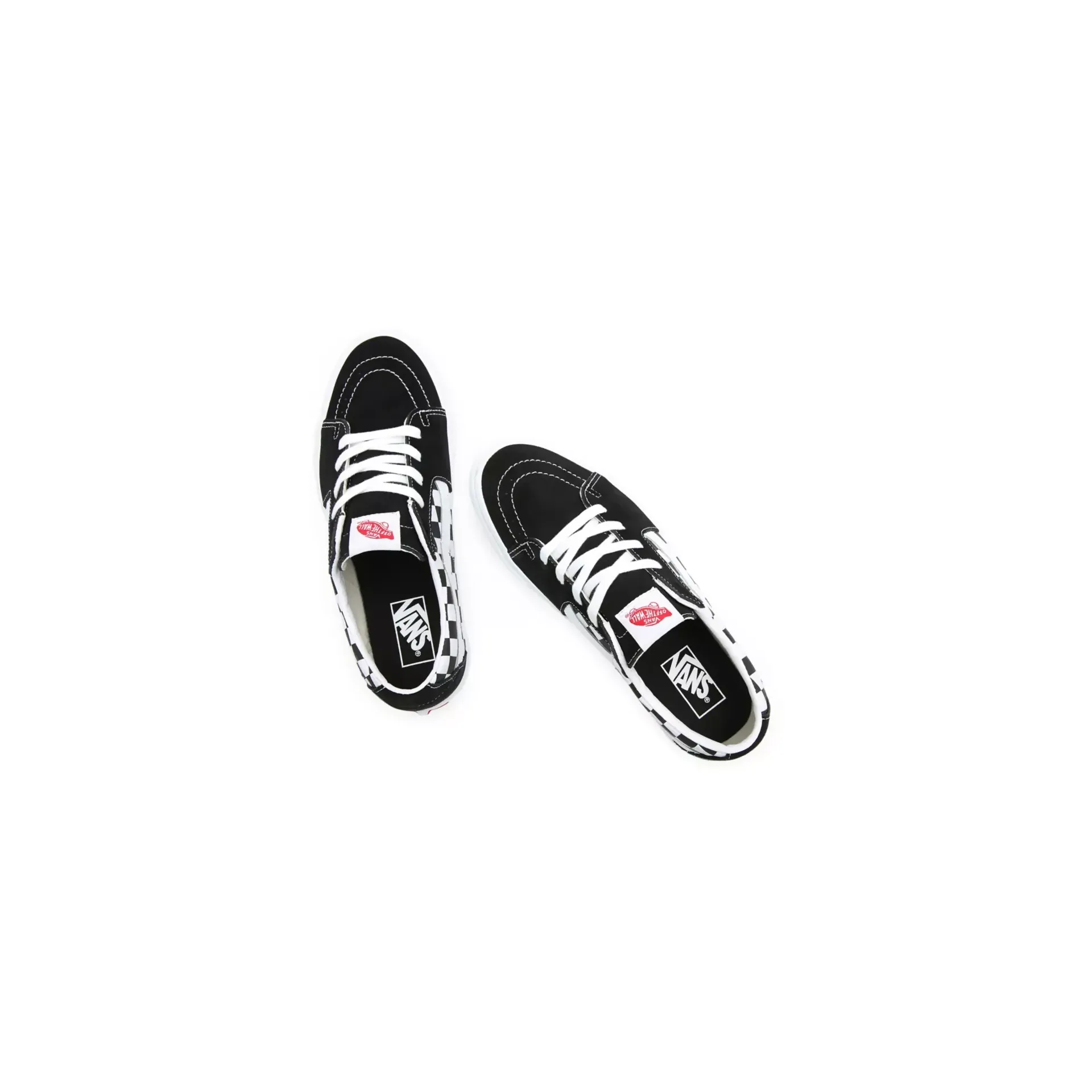 Vans Unisex Sk8 Low Shoes - Black / Checkerboard