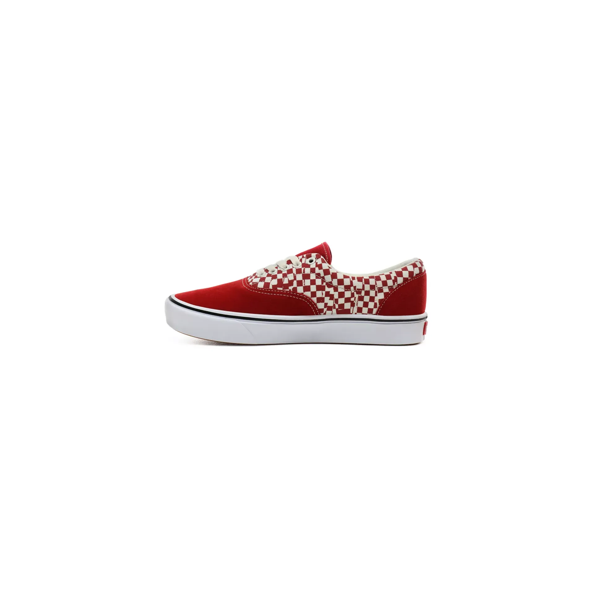 Vans Unisex Tear Check Comfycush Era Shoes - Racing Red / True White