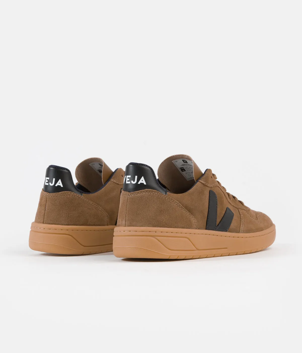 Veja V-10 Suede Shoes - Brown / Black / Gum Sole