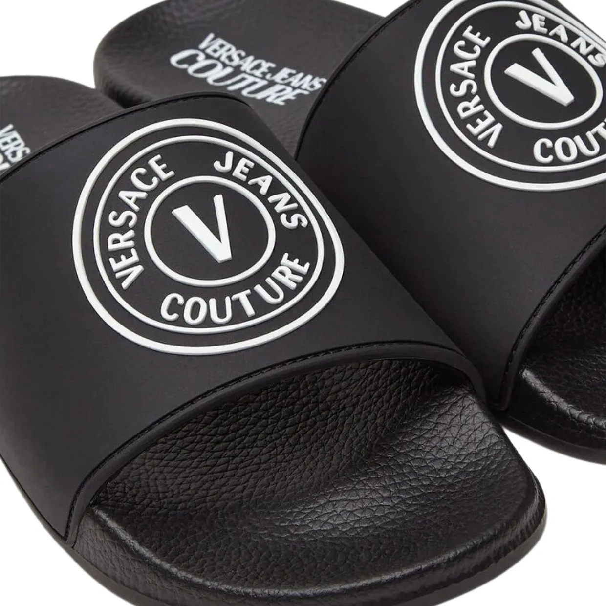 Versace Jeans Couture Black Sliders