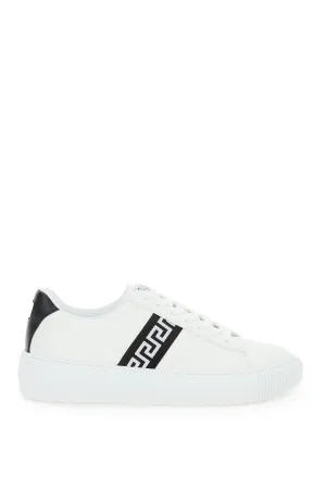 Versace leather greca sneakers