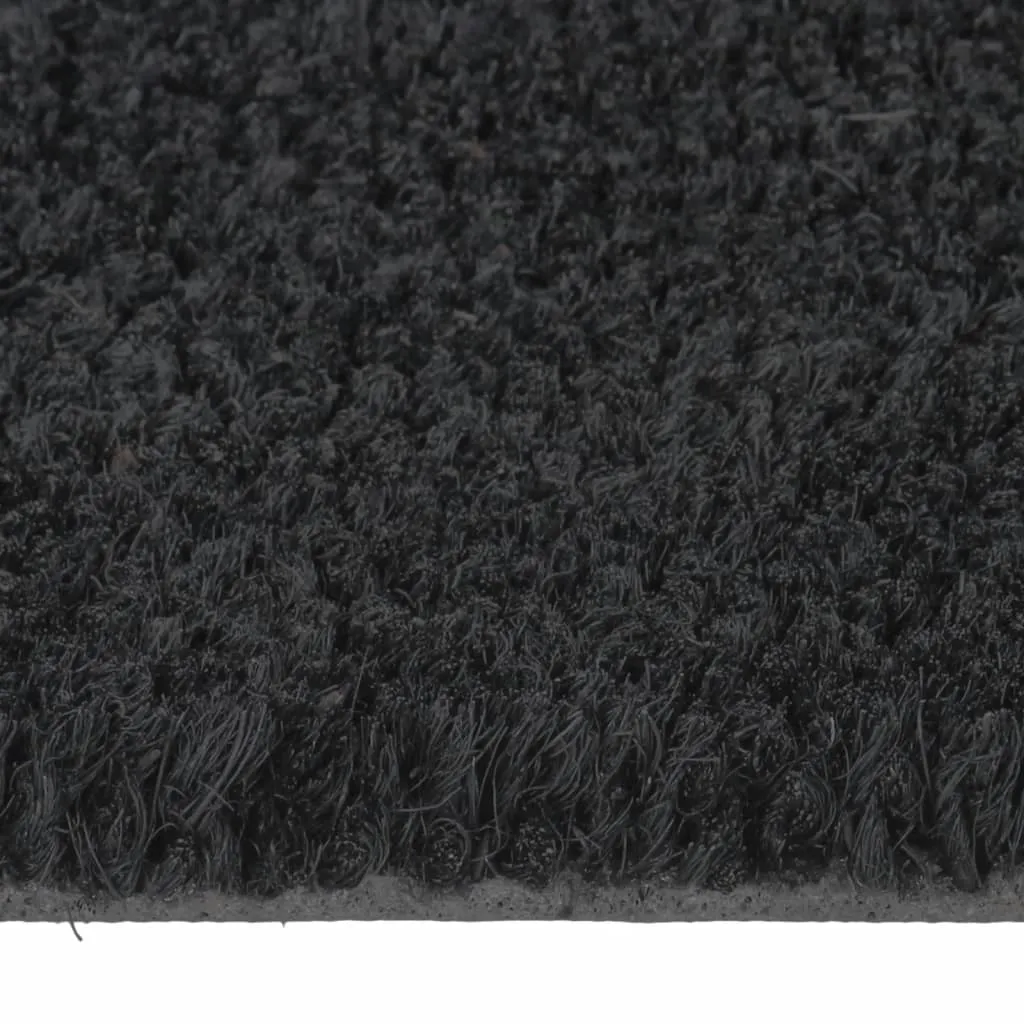 vidaXL Door Mat Black 65x100 cm Tufted Coir