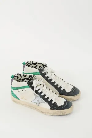 White & Multicolour Canvas Mid Star Sneaker