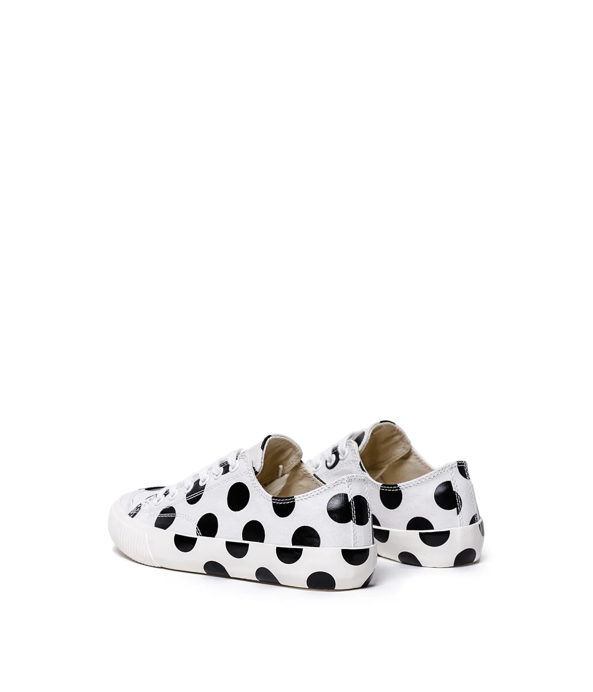 White Canvas Polka Dot Sneakers