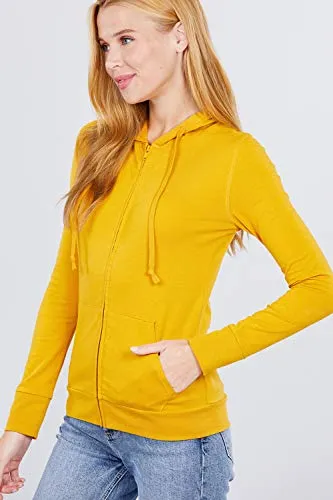 Women Full Sleeve Outerwear Zip Up Hoodie Casual Sweatshirt Jacket