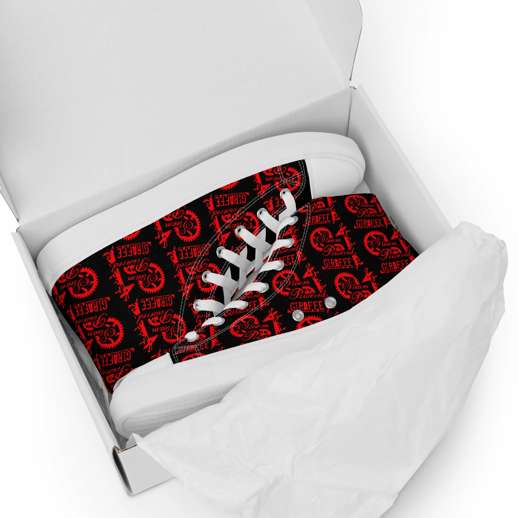 Women’s Black & Red SPG Logo High Top Shoes