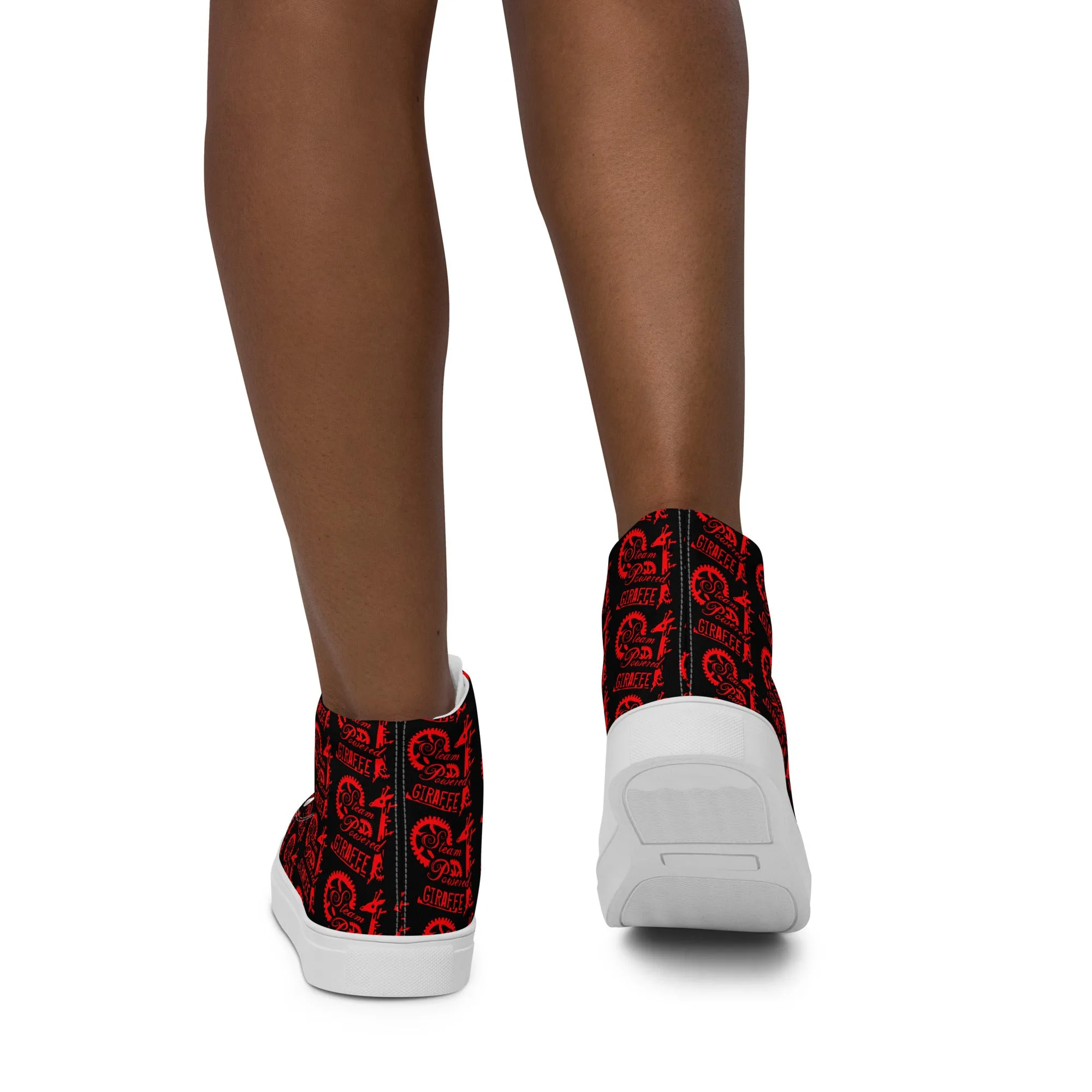 Women’s Black & Red SPG Logo High Top Shoes