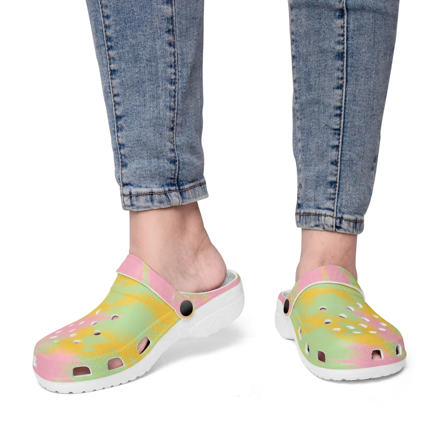 Women's Lightweight Clogs Tie Dye Pink