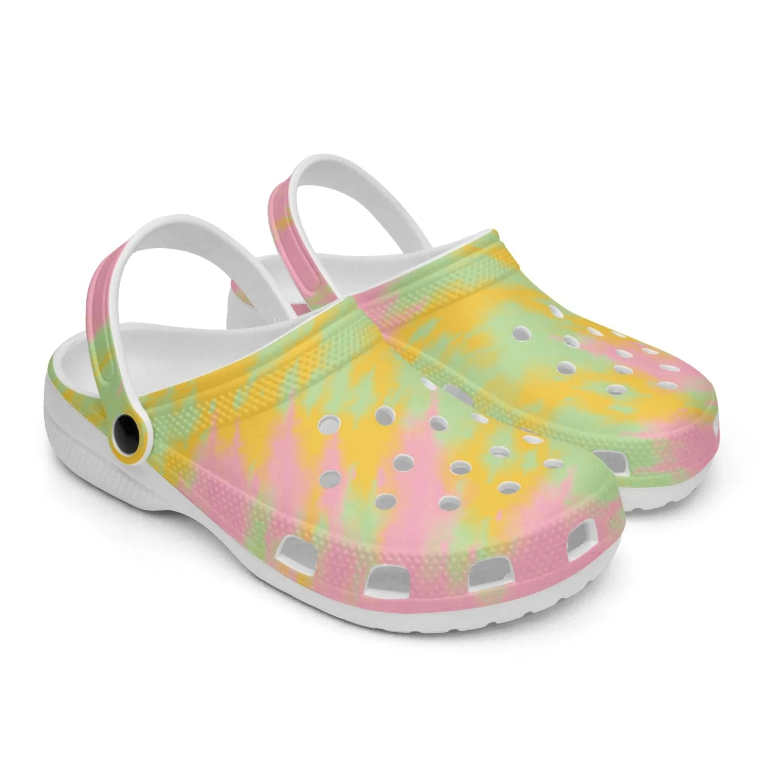 Women's Lightweight Clogs Tie Dye Pink