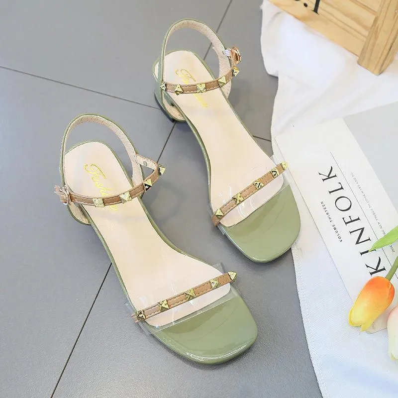 Women's Water Sticky High Heel Sandals Transparent