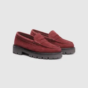 WOMENS WHITNEY SUEDE SUPER LUG WEEJUNS LOAFER