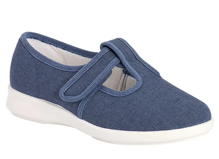 Womens Wide Fit DB Scroll Canvas Shoes