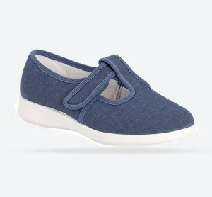 Womens Wide Fit DB Scroll Canvas Shoes