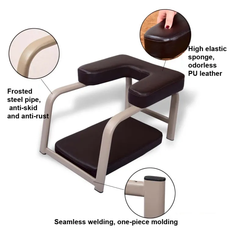 Yoga Assisted Inversion Stool Inversion Chair Fitness Stretching Equipment(Brown)