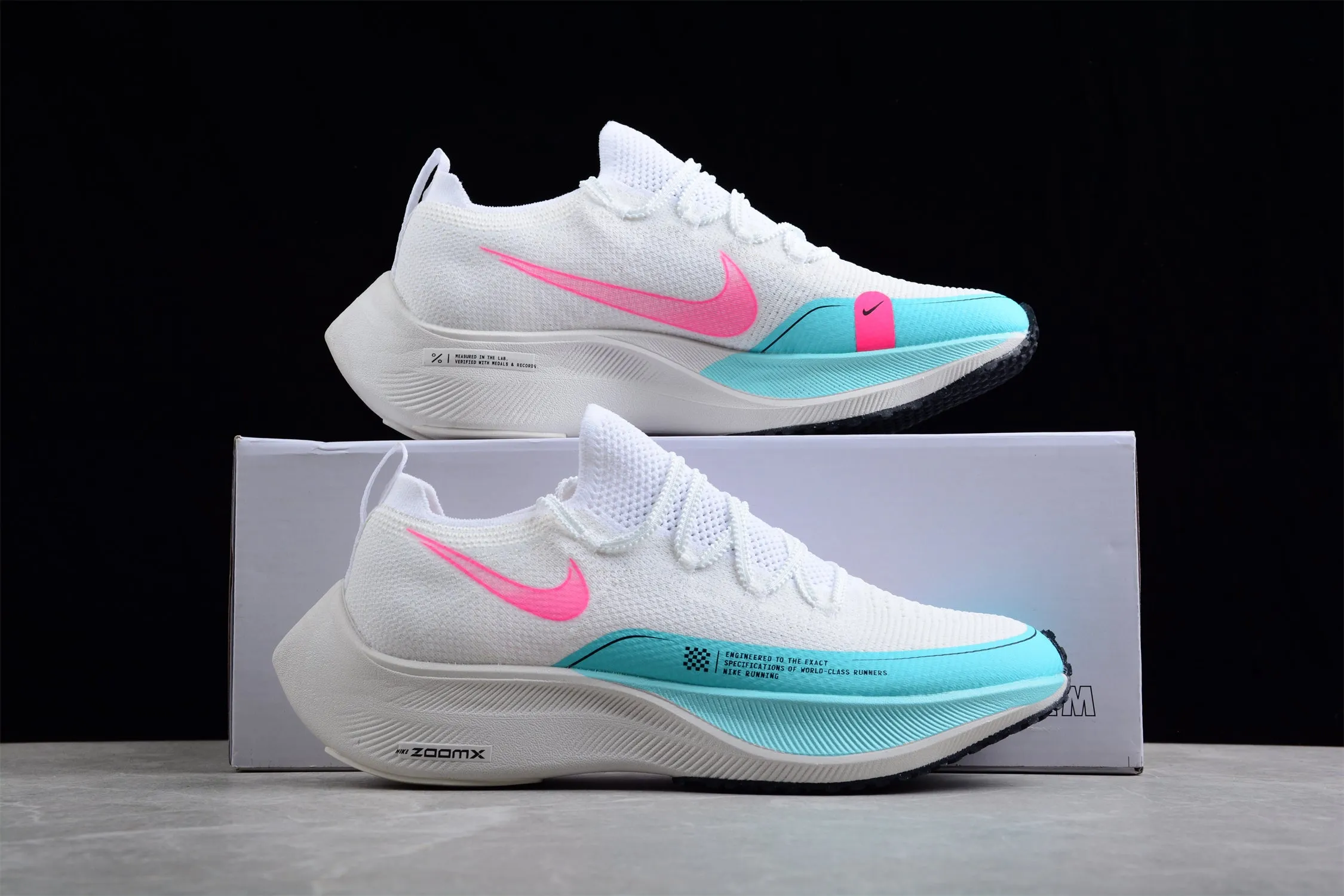 ZoomX Vaporfly NEXT% 2 White,Pink and Turquoise